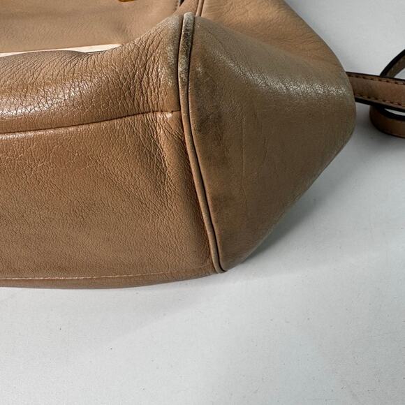 Coach Madison 25169 East West Front Flap Turnlock Satchel Camel & Pink  (READ) - Picture 6 of 16